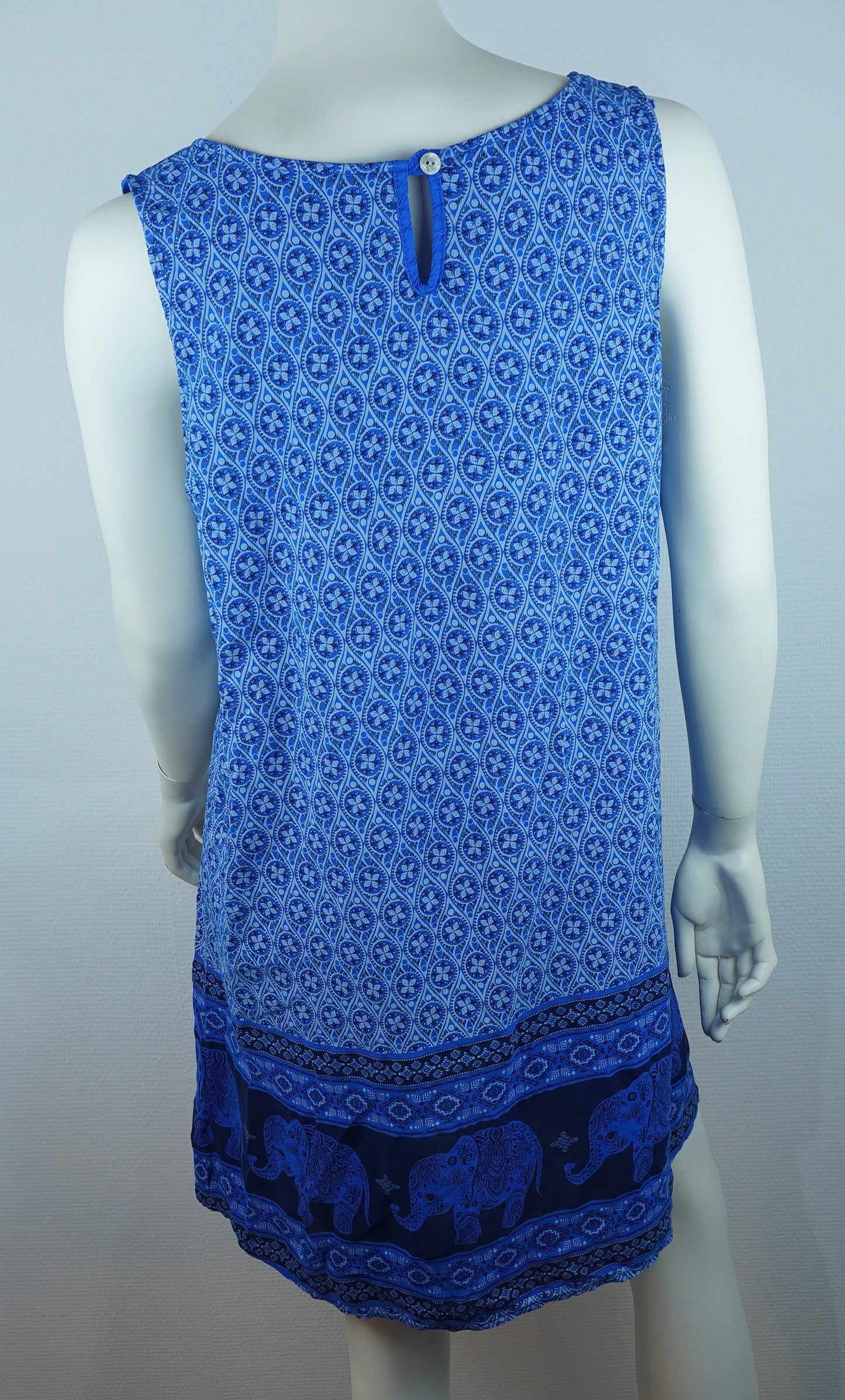Sommerkleid Maya Royalblau – Rückseite