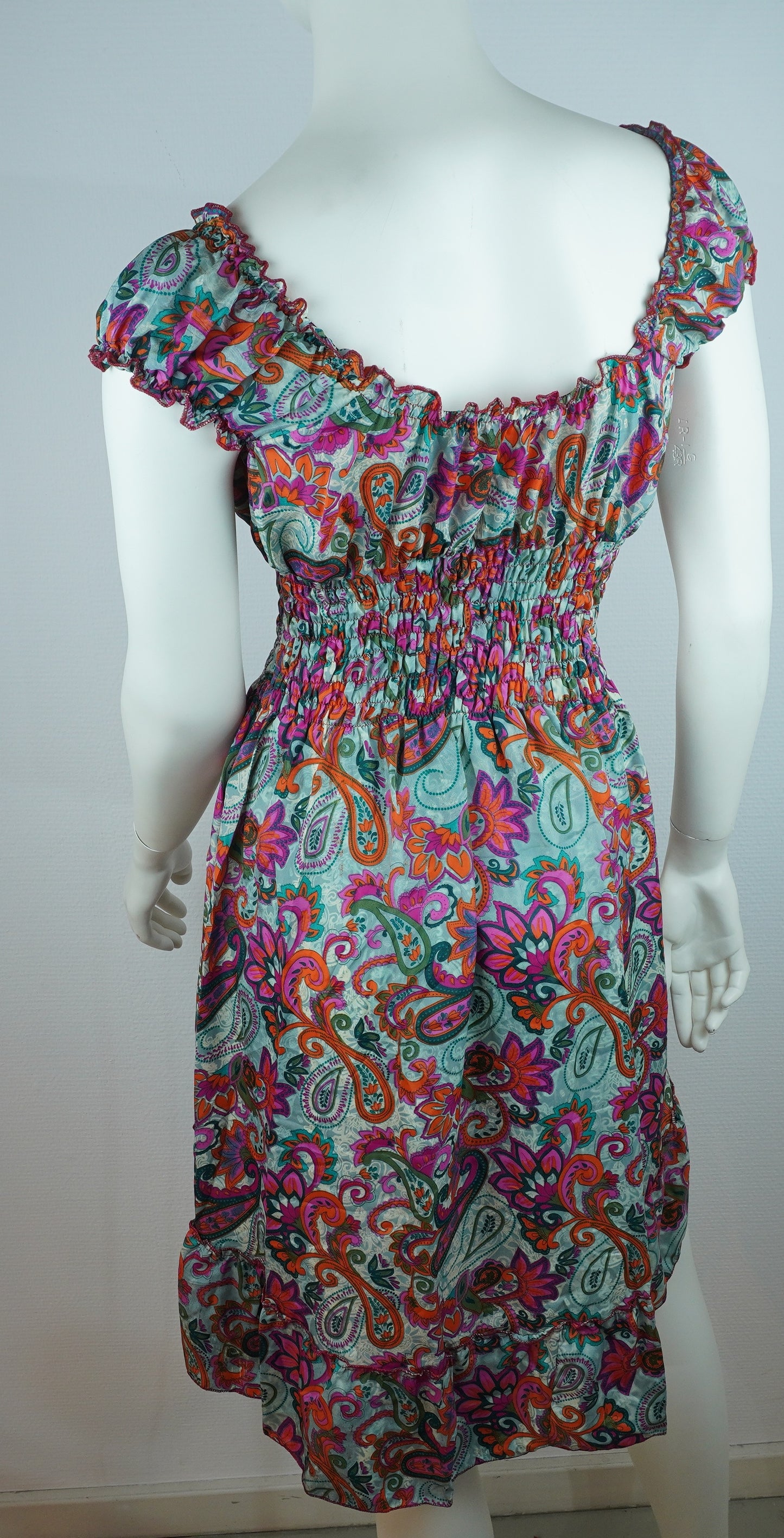 Sommerkleid Alia Mint/Multicolor – Rückseite