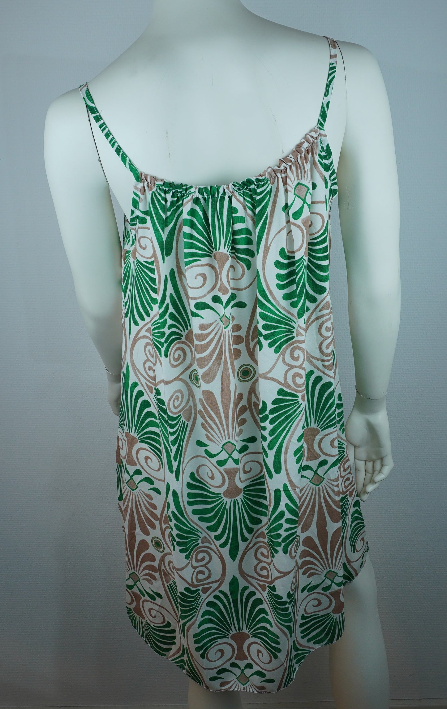 Sommerkleid Art Déco Grün Rückansicht