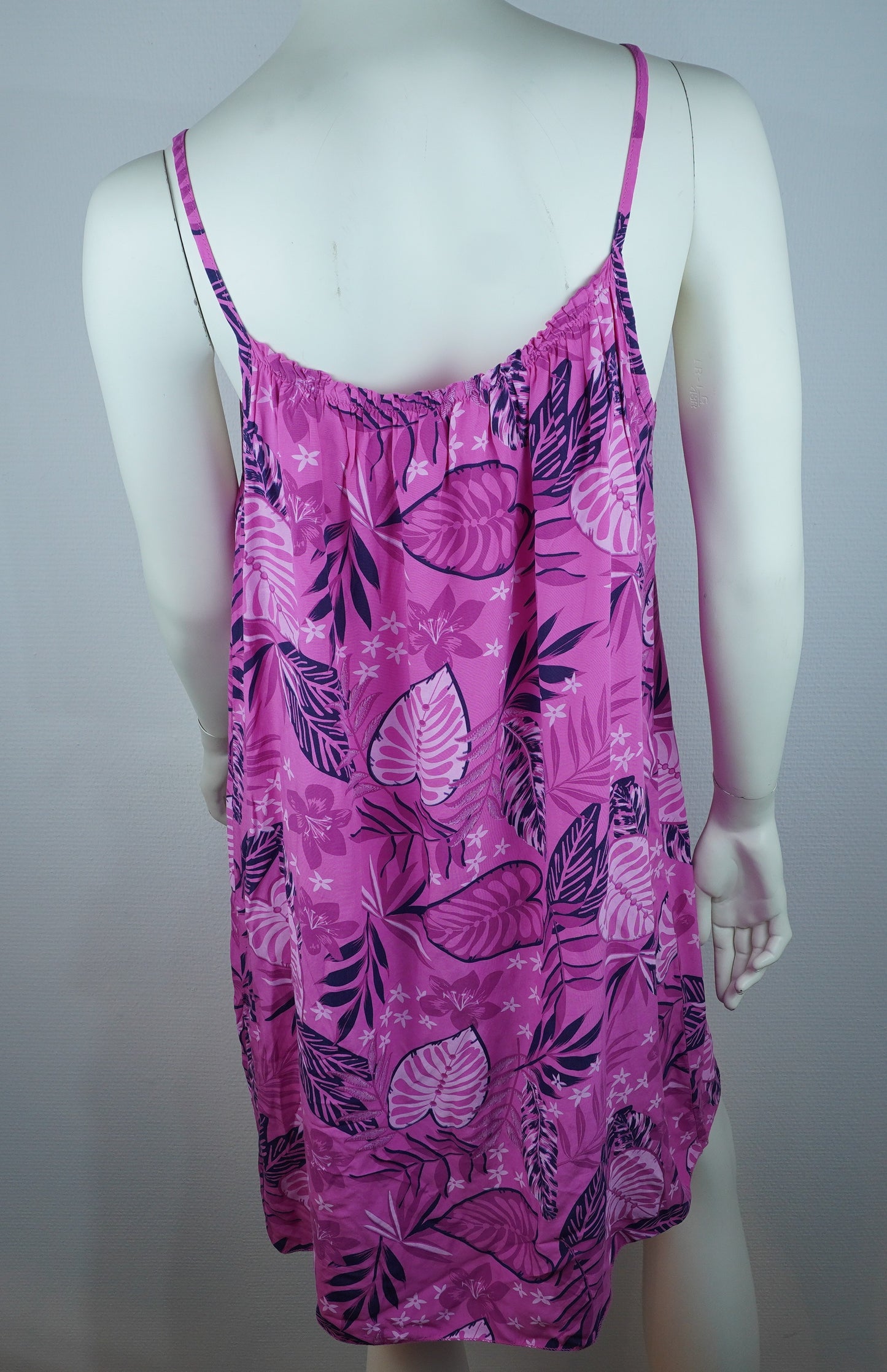 Sommerkleid Tropical Pink Lila Rückansicht