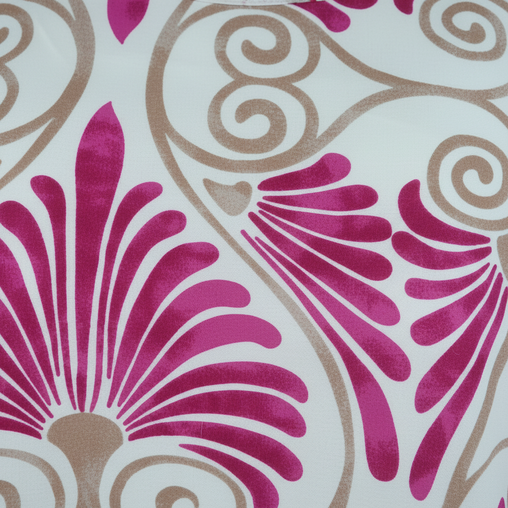 Sommerkleid Art-Déco Pink Groß Detailshot