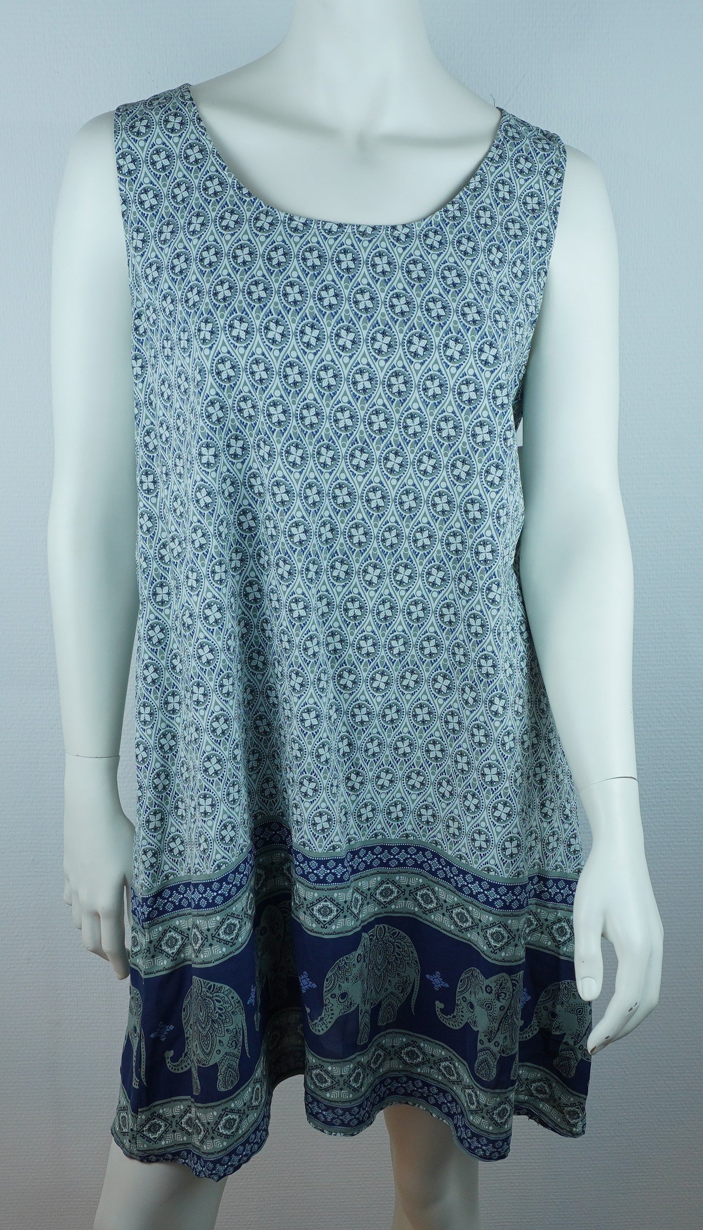 Sommerkleid Maya Blau – Vorderseite