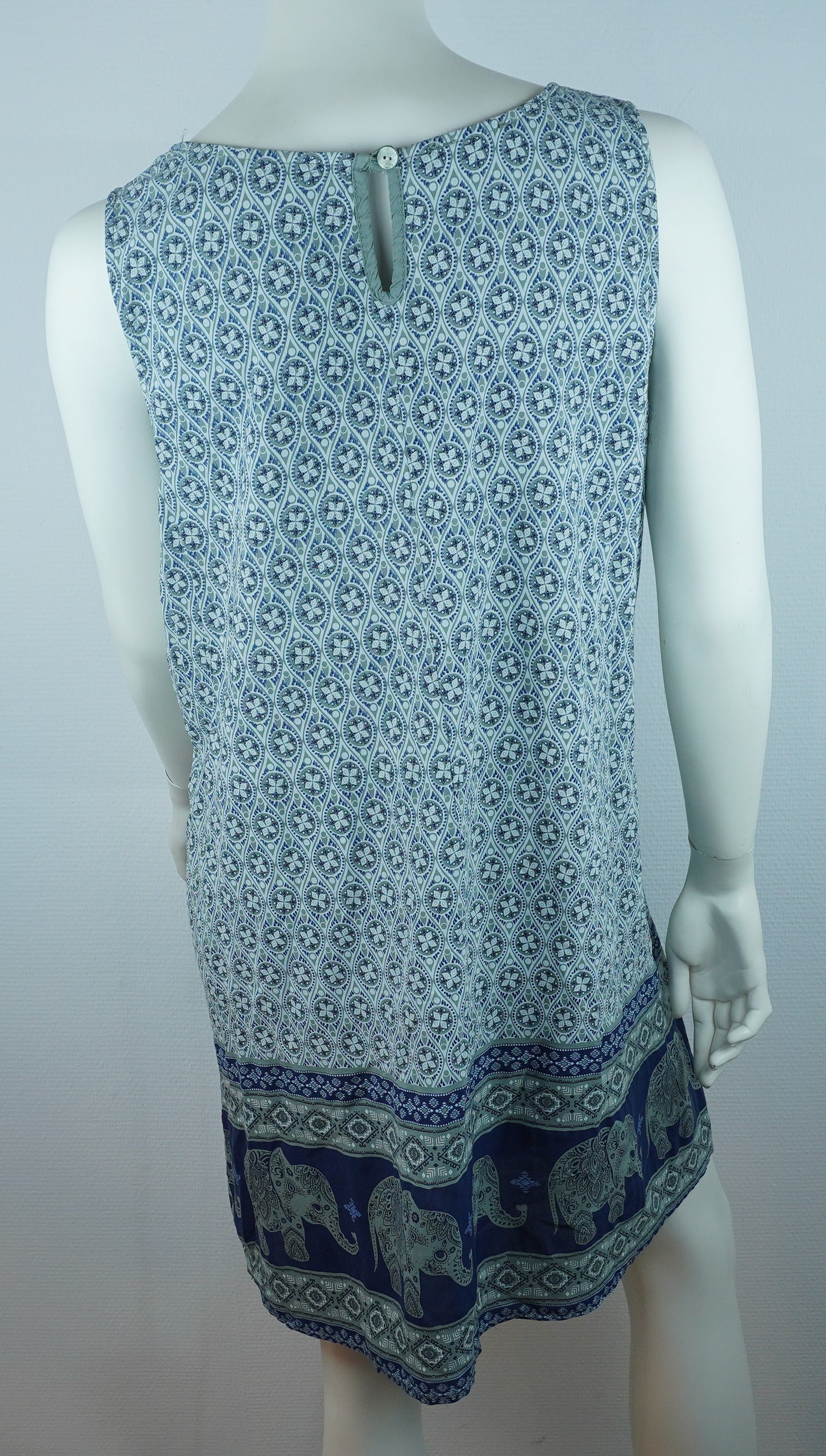 Sommerkleid Maya Blau – Rückseite