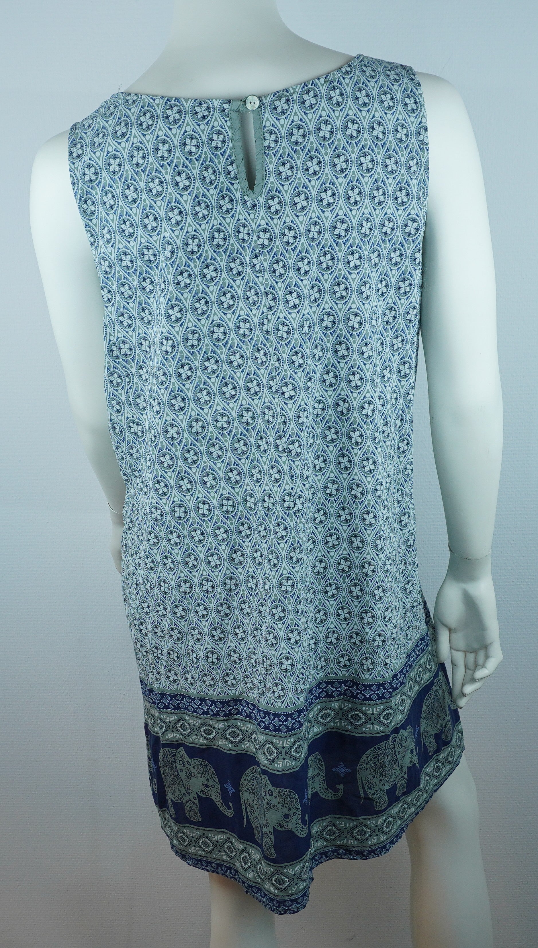 Sommerkleid Maya Blau – Rückseite