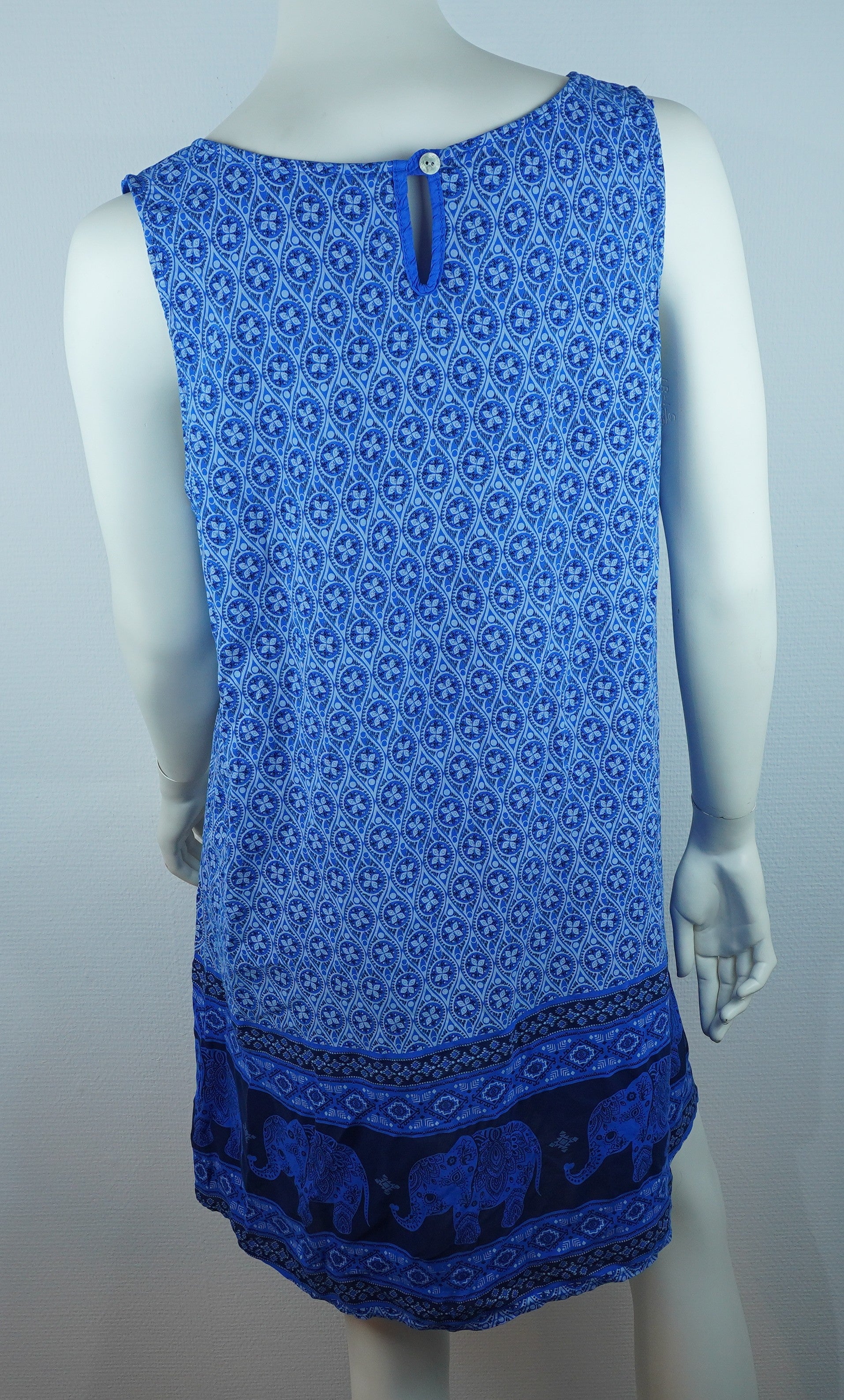 Sommerkleid Maya Royalblau – Rückseite