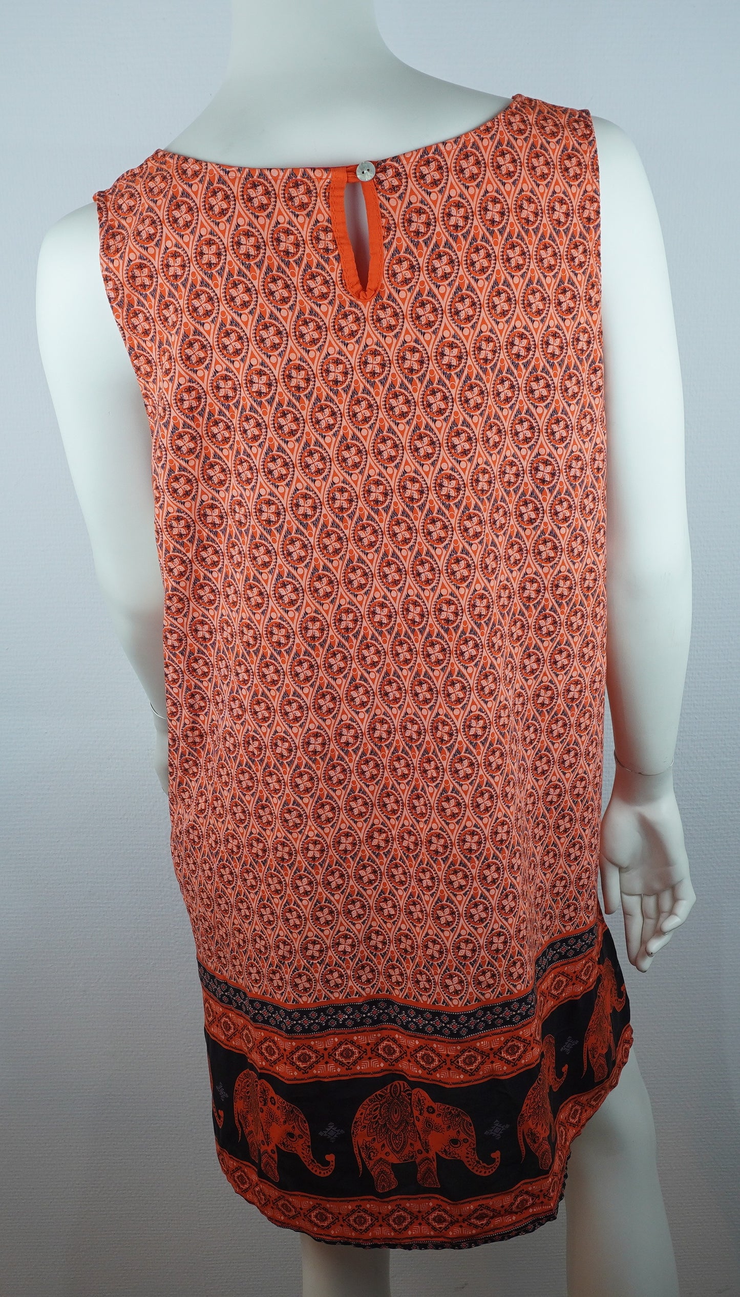 Sommerkleid Maya Terrakotta – Rückseite