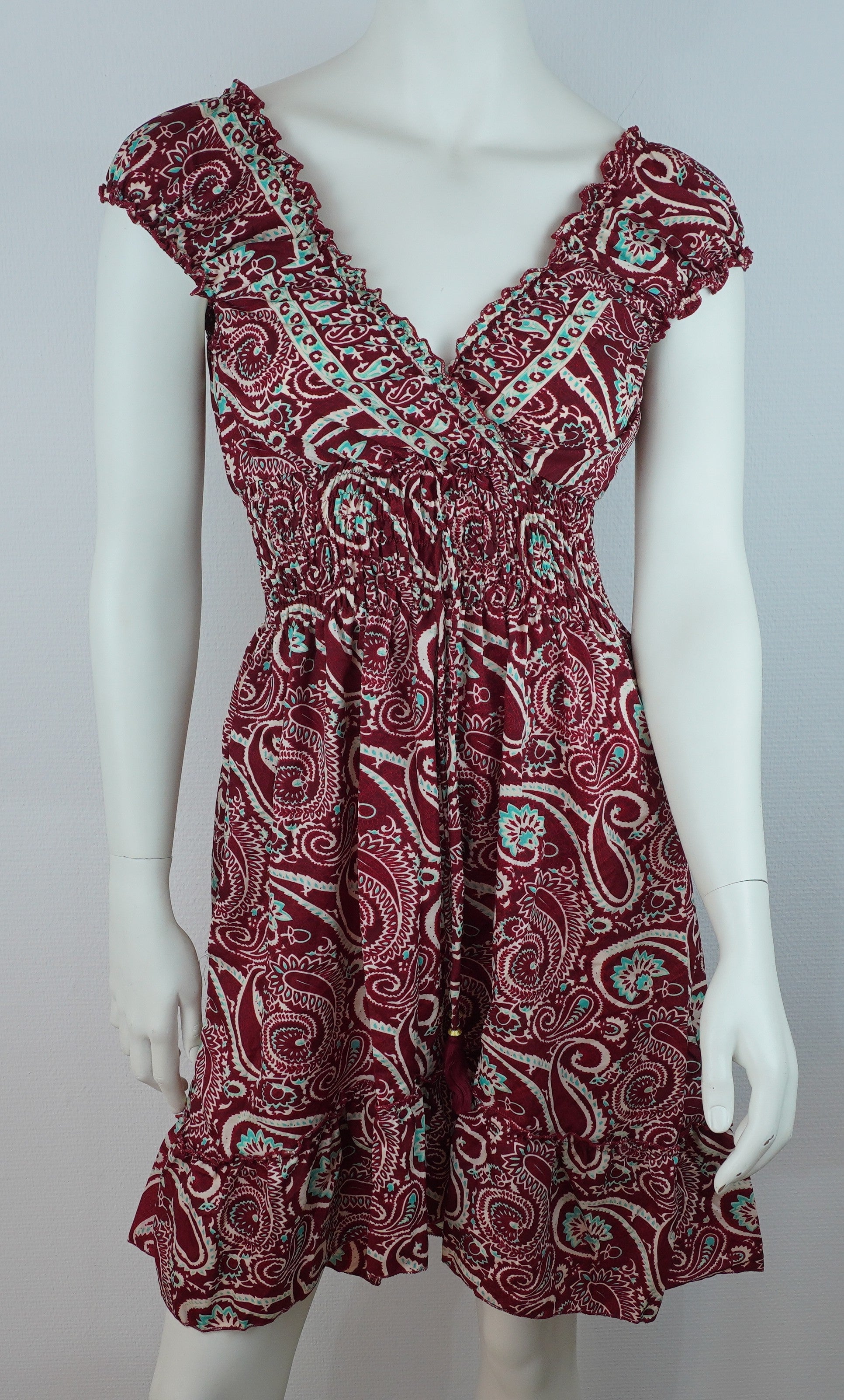 Sommerkleid Alia Bordeaux – Vorderseite