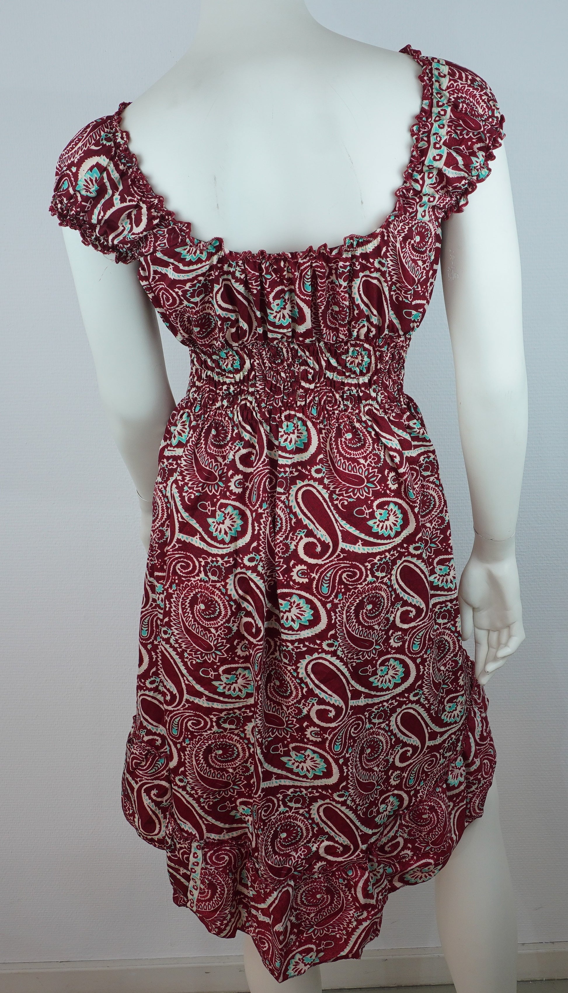 Sommerkleid Alia Bordeaux – Rückseite