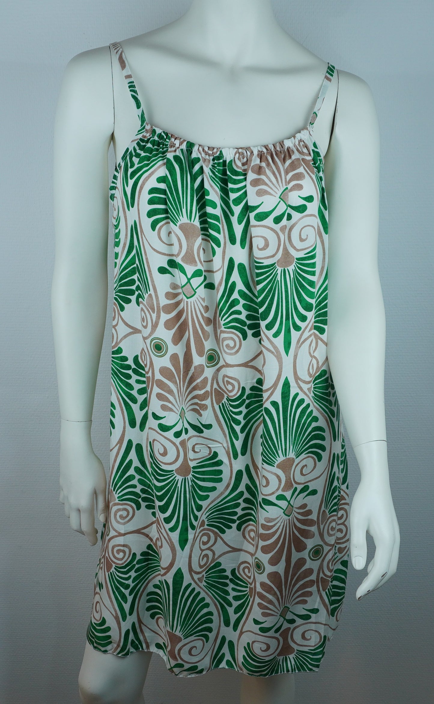 Sommerkleid Art Déco Grün Vorderansicht