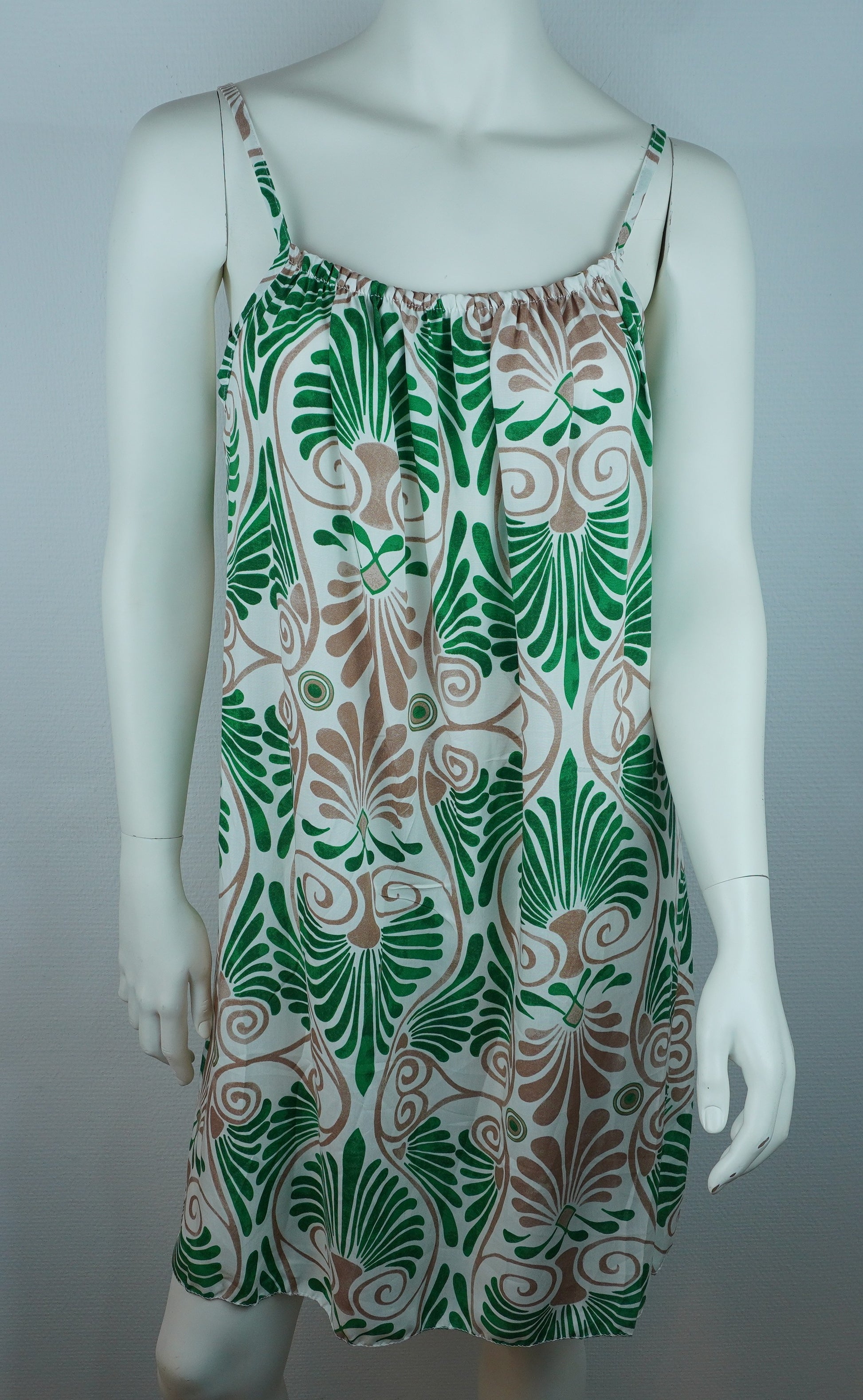 Sommerkleid Art Déco Grün Vorderansicht