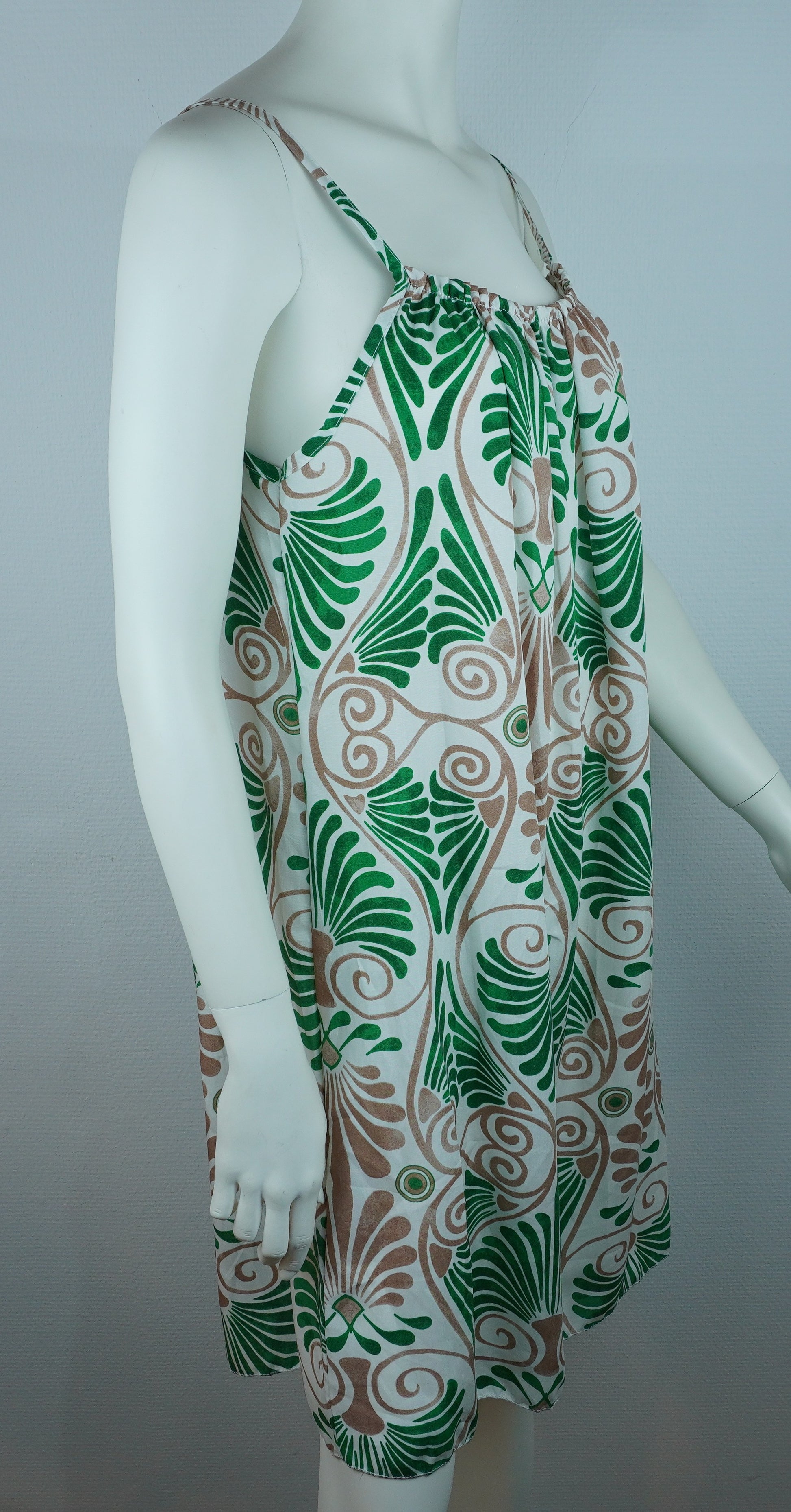 Sommerkleid Art Déco Grün Seitenansicht