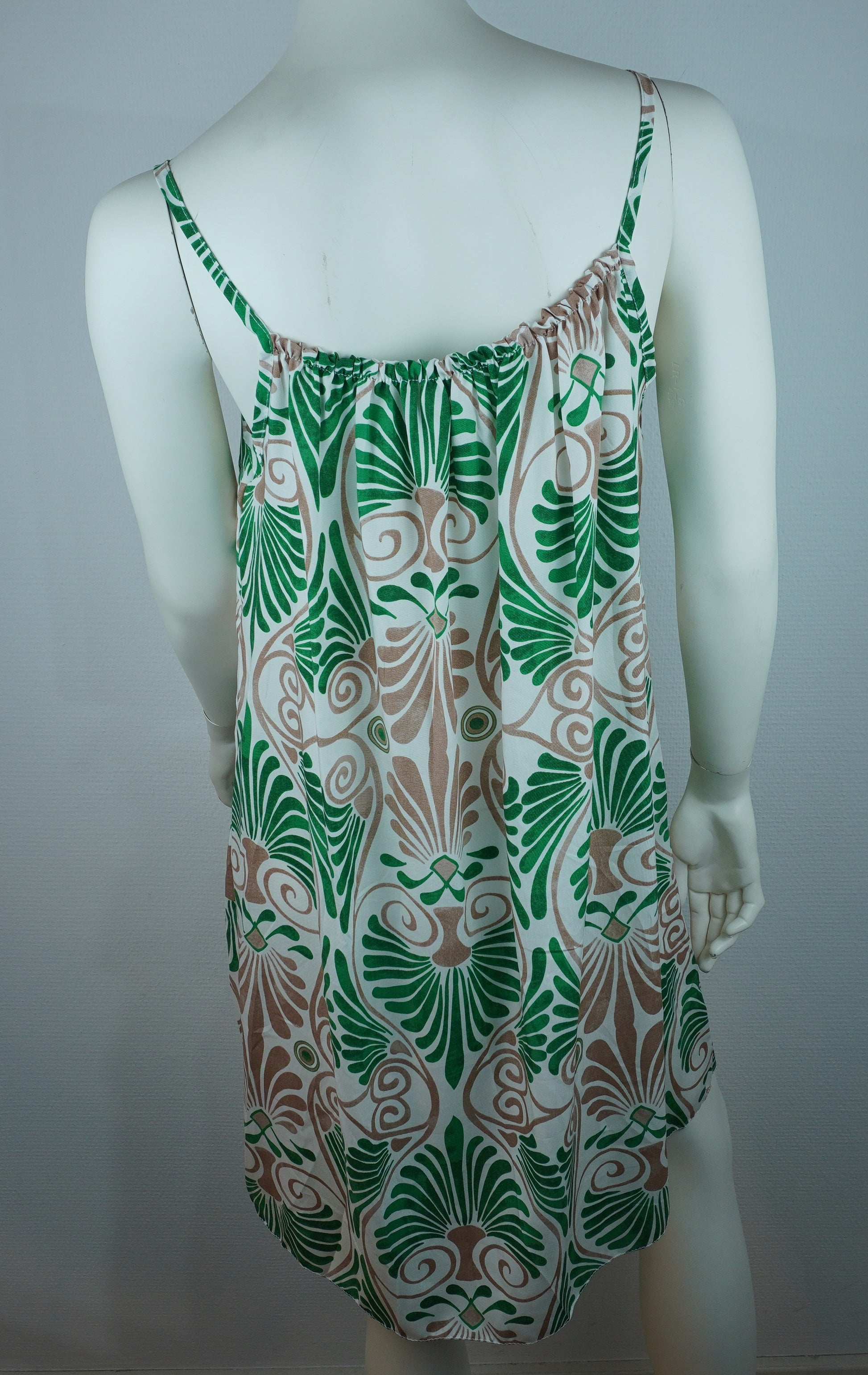 Sommerkleid Art Déco Grün Rückansicht