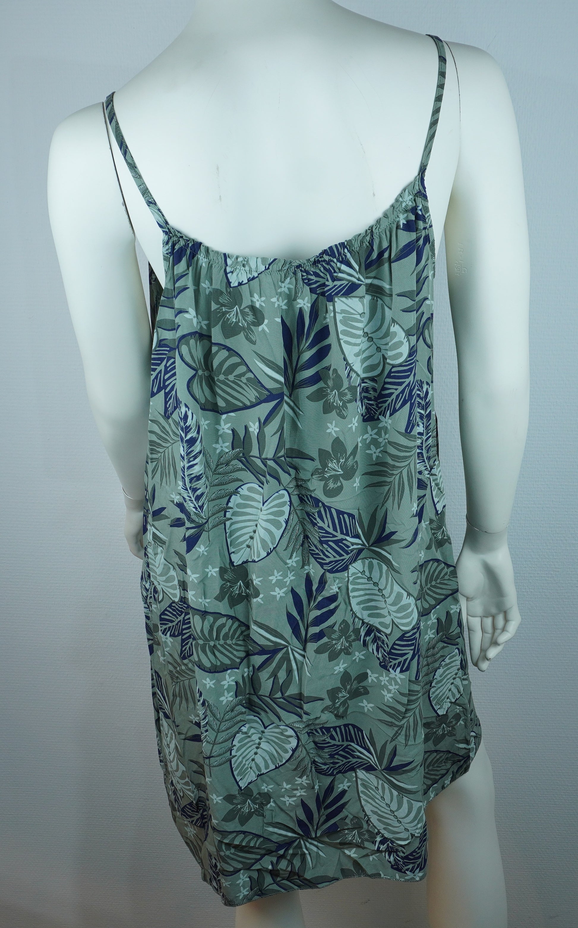 Sommerkleid Tropical Salbei Rückansicht