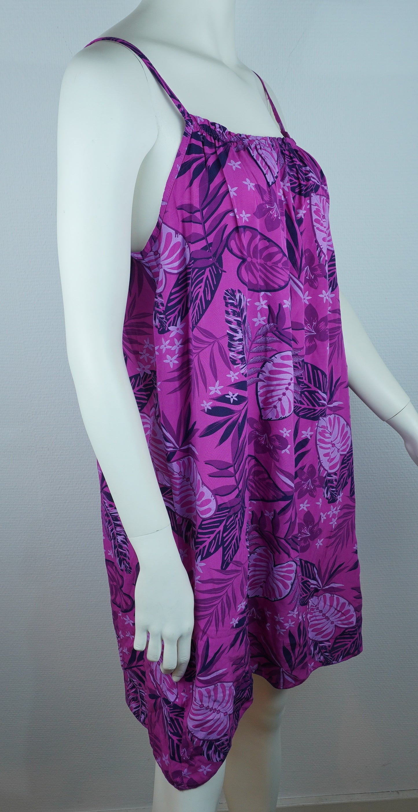 Sommerkleid Tropical Magenta Seitenansicht