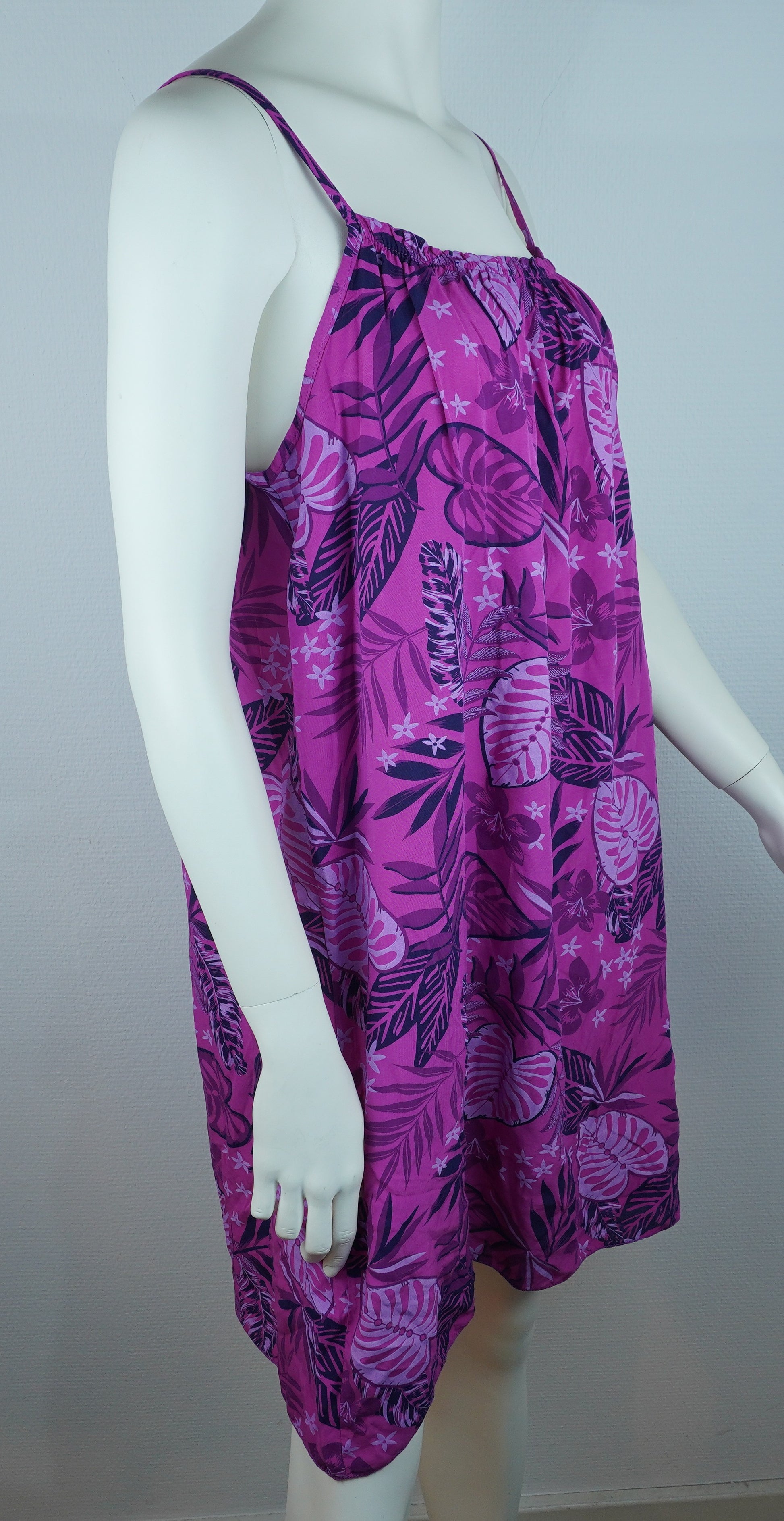 Sommerkleid Tropical Magenta Seitenansicht