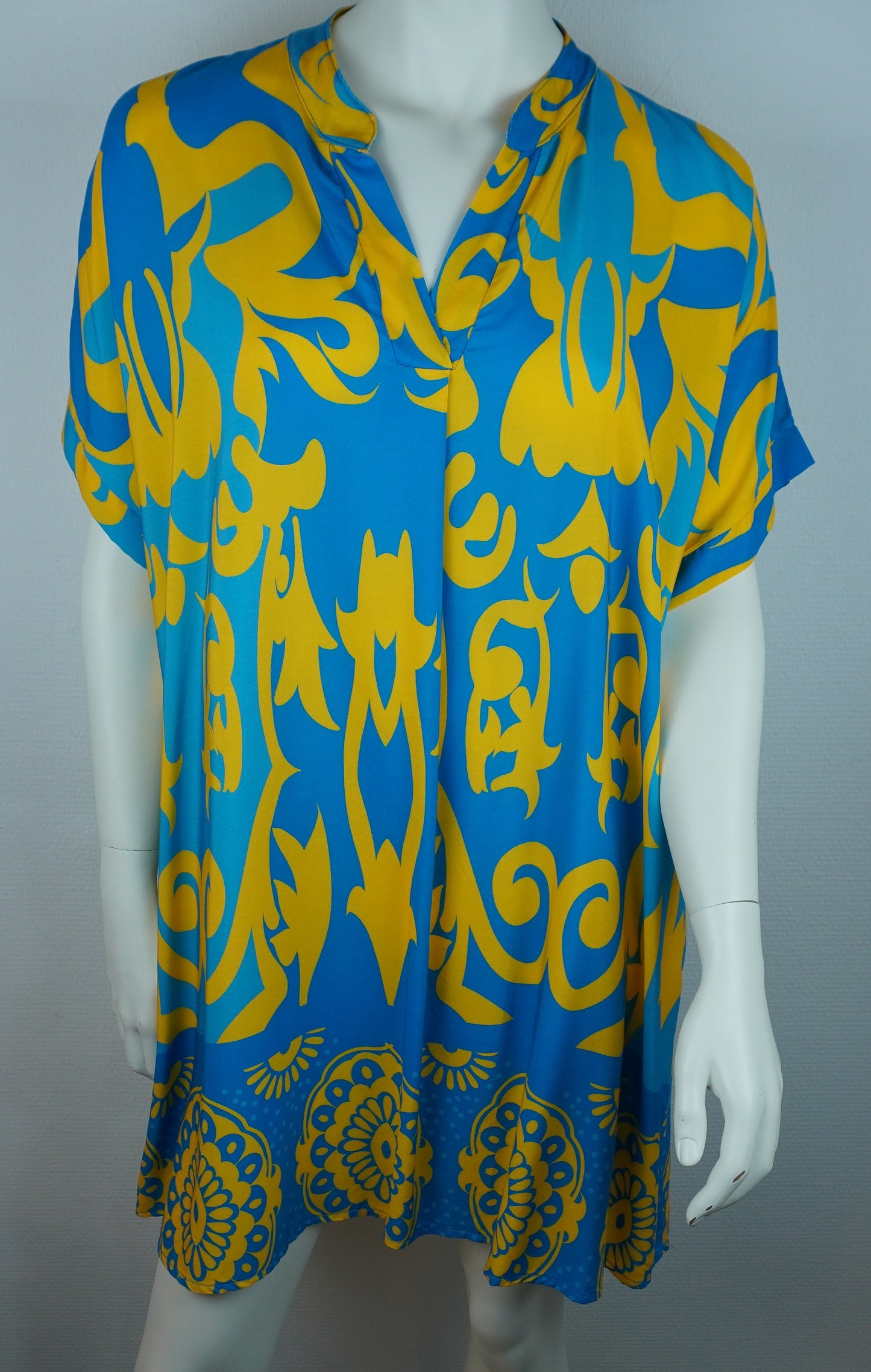 Kaftan Barock Türkis Gelb Vorderansicht