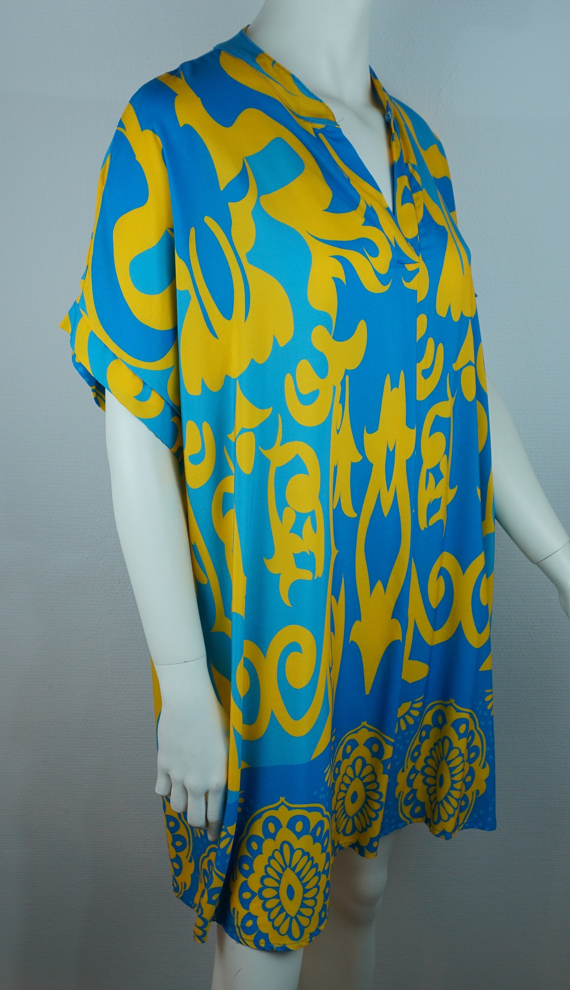 Kaftan Barock Türkis Gelb Seitenansicht