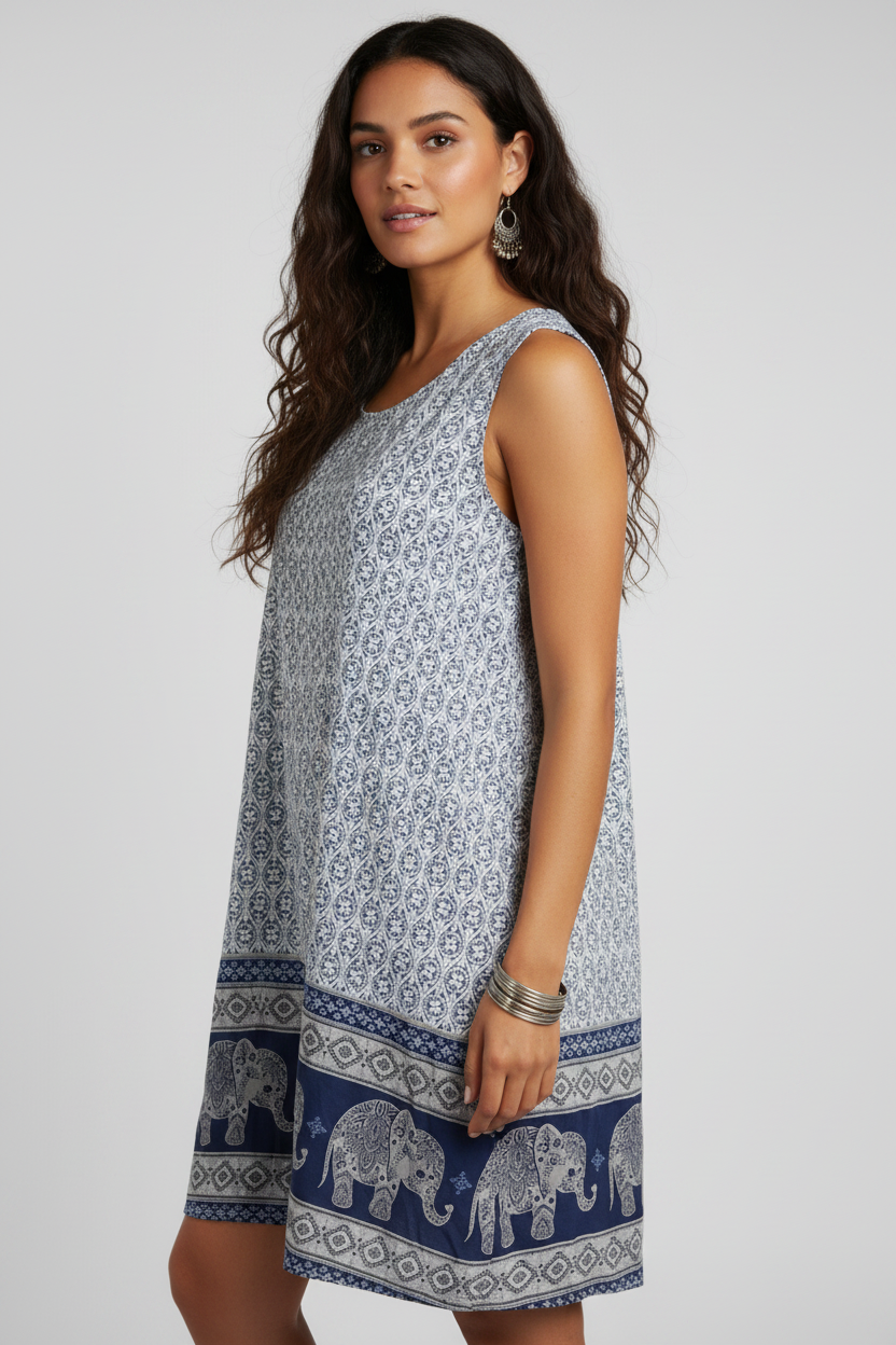 Sommerkleid Maya Dunkelblau – KI Seite
