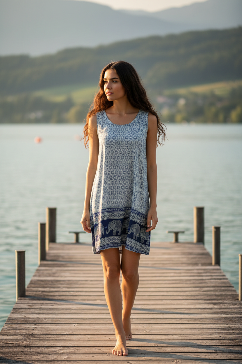 Sommerkleid Maya Blau – Bodensee Lifestyle