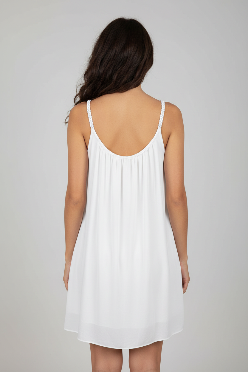Sommerkleid Malia Weiß – Rückseite