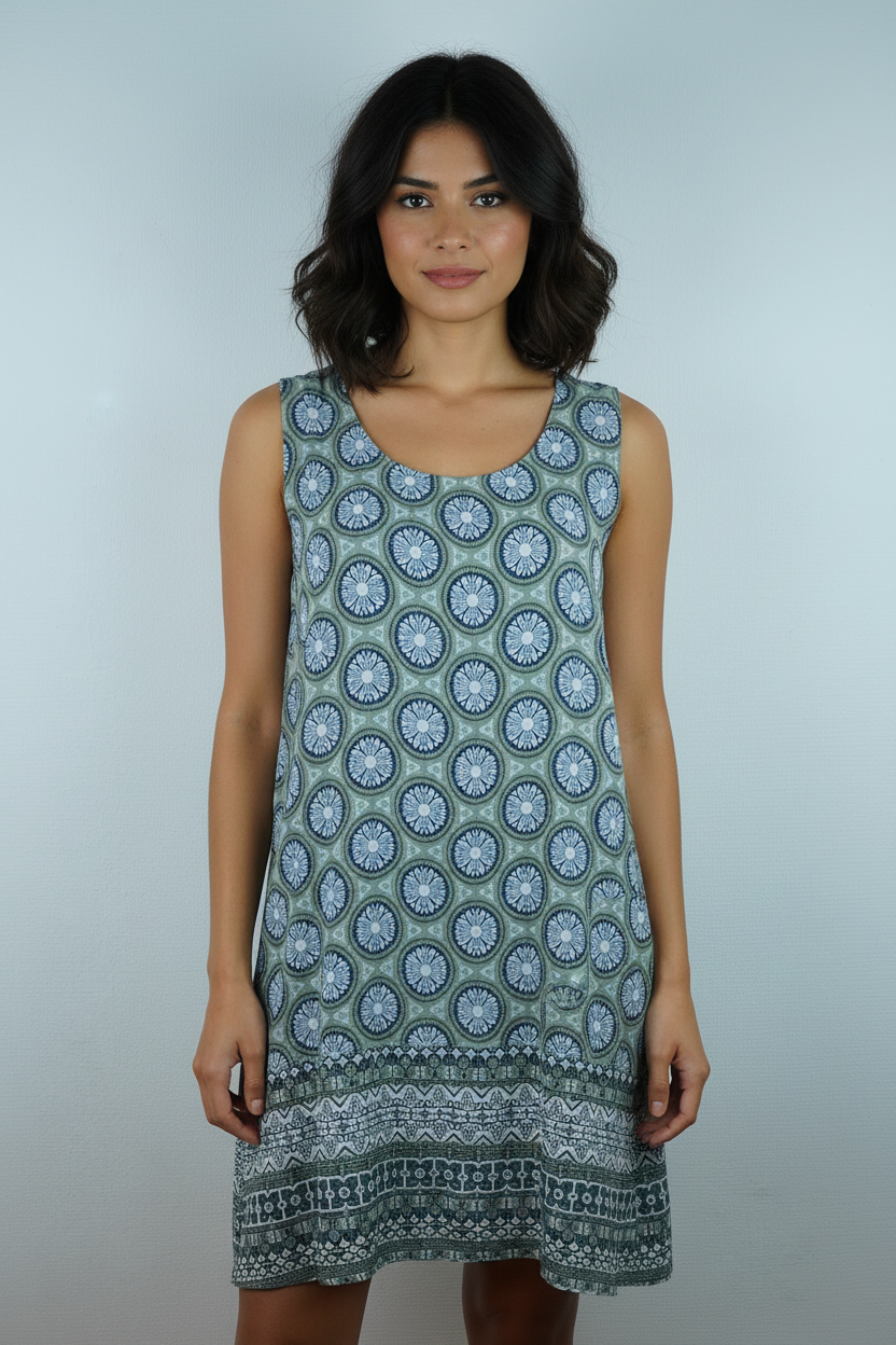 Sommerkleid Nala Grau – KI Vorderseite
