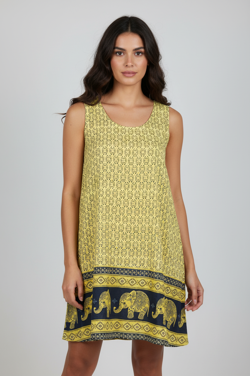 Sommerkleid Maya Gelb – KI Vorderseite
