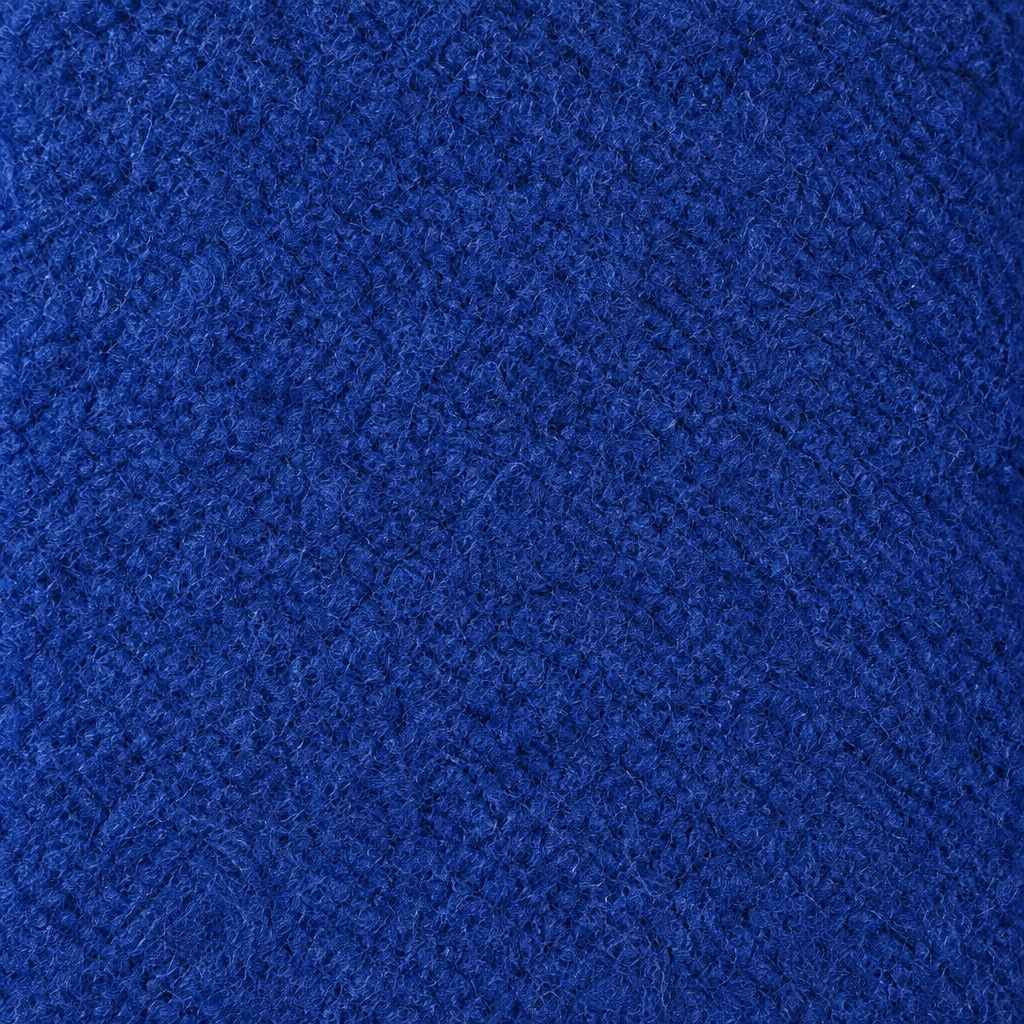 Detailansicht des blauen Mantelstoffs