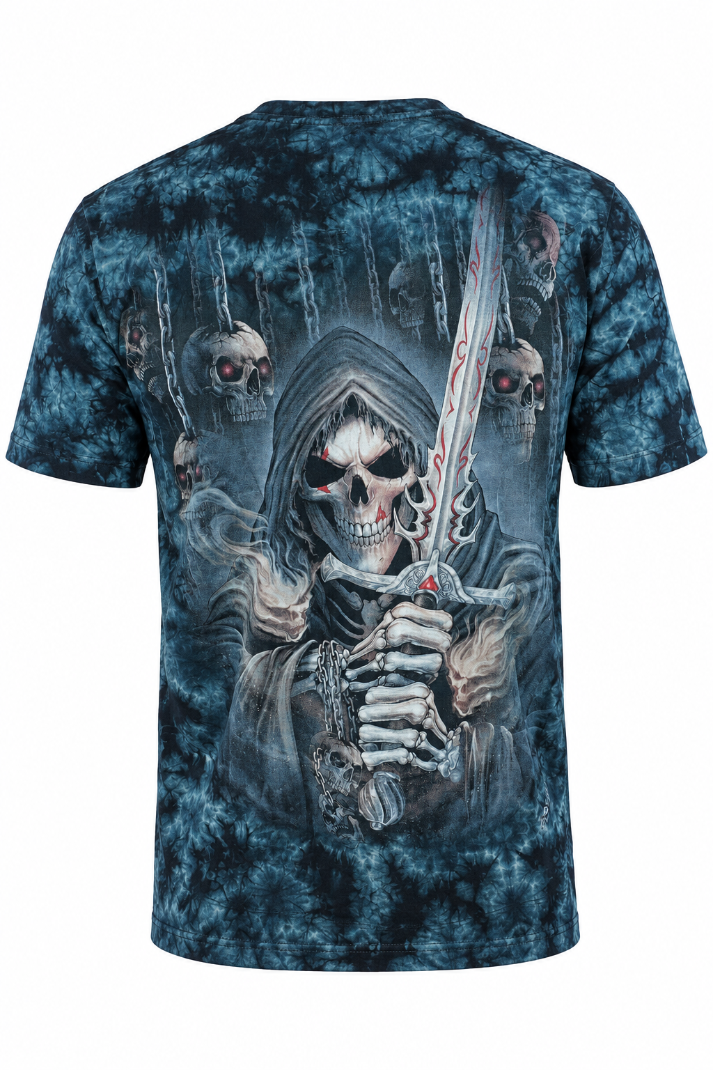 Rückseite des Red Skull Warrior T-Shirts mit großem Skull-Motiv