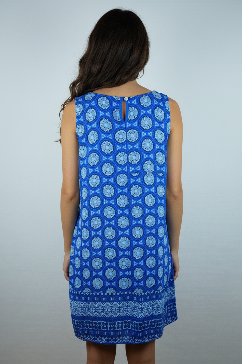 Sommerkleid Nala Blau – KI Rückseite