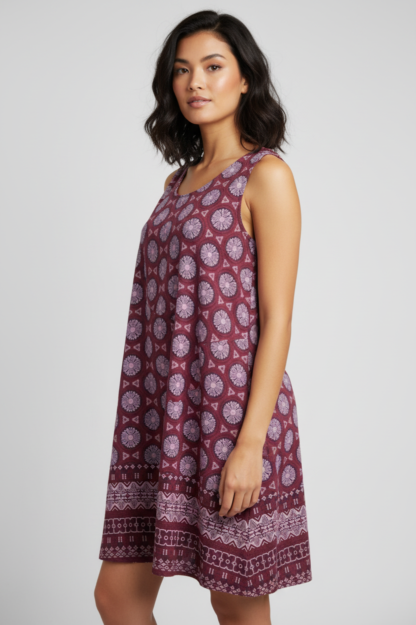 Sommerkleid Nala Bordeaux – KI Seite