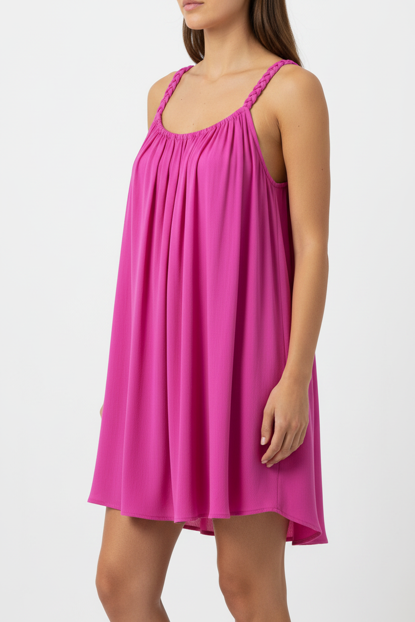 Sommerkleid Malia Pink – Seitenansicht