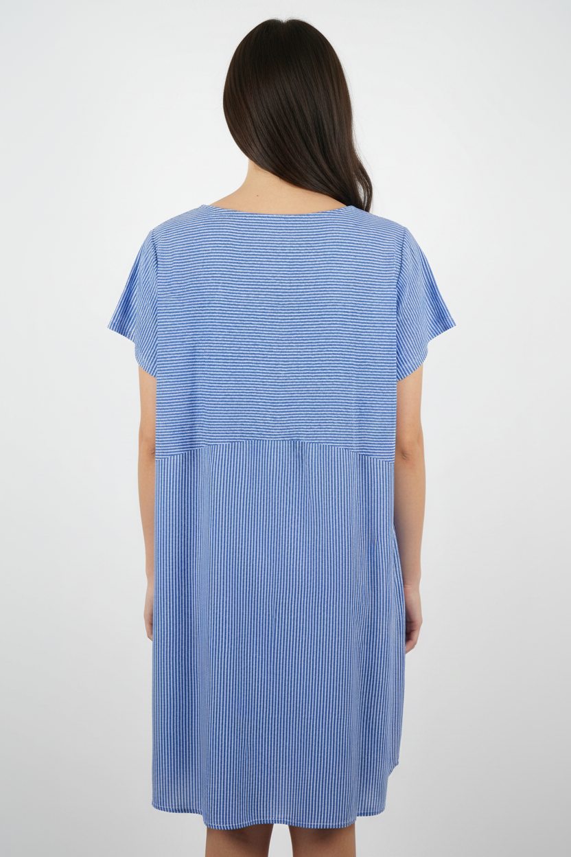 Sommerkleid Streifen Royal Rückansicht