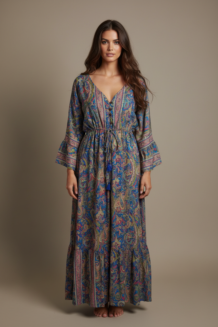 Boho Maxi Kleid Paisley – Studio Hauptbild
