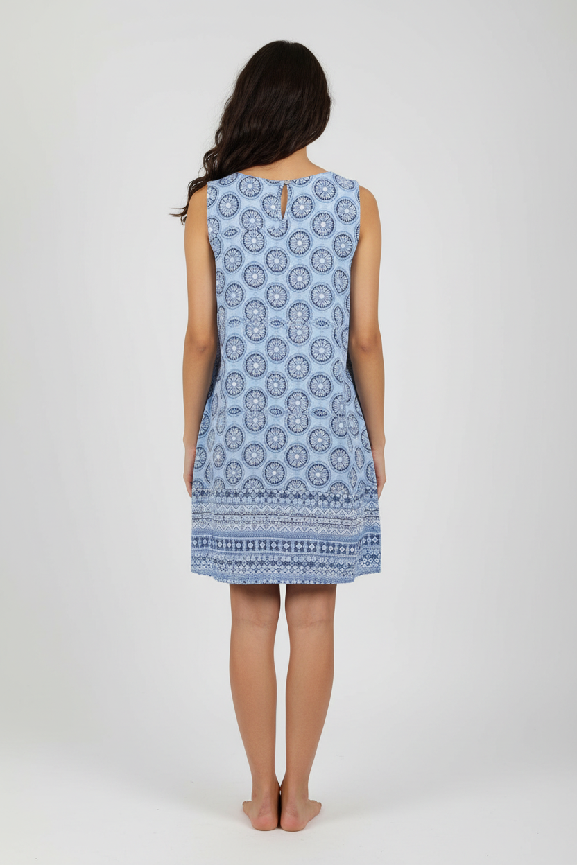 Sommerkleid Nala Hellblau – KI Rückseite