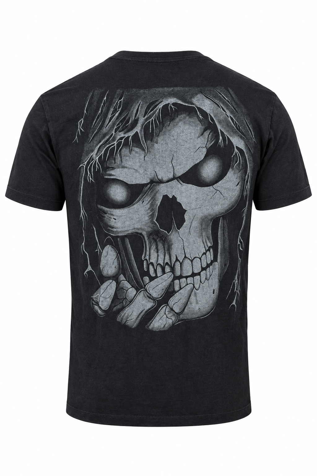 Rückseite des Red Eyes Skull T-Shirts mit großem Totenkopf-Motiv