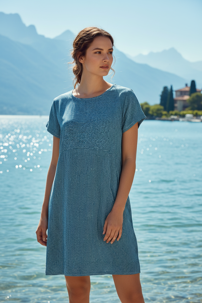 Sommerkleid Streifen Petrol Bodensee Lifestyle
