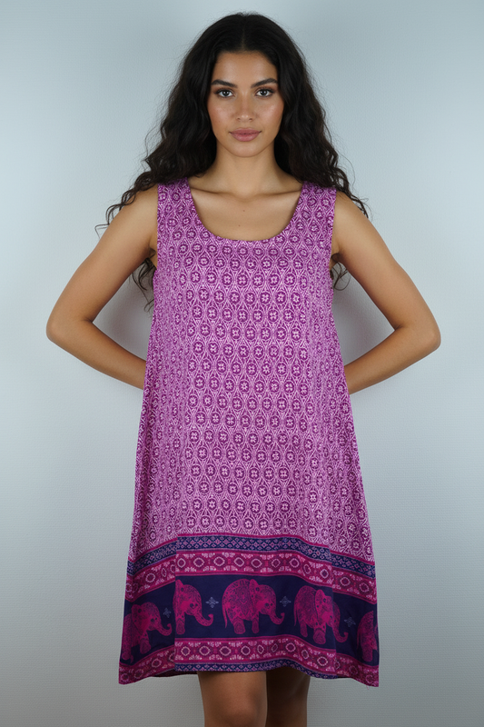 Sommerkleid Maya Pink – KI Vorderseite