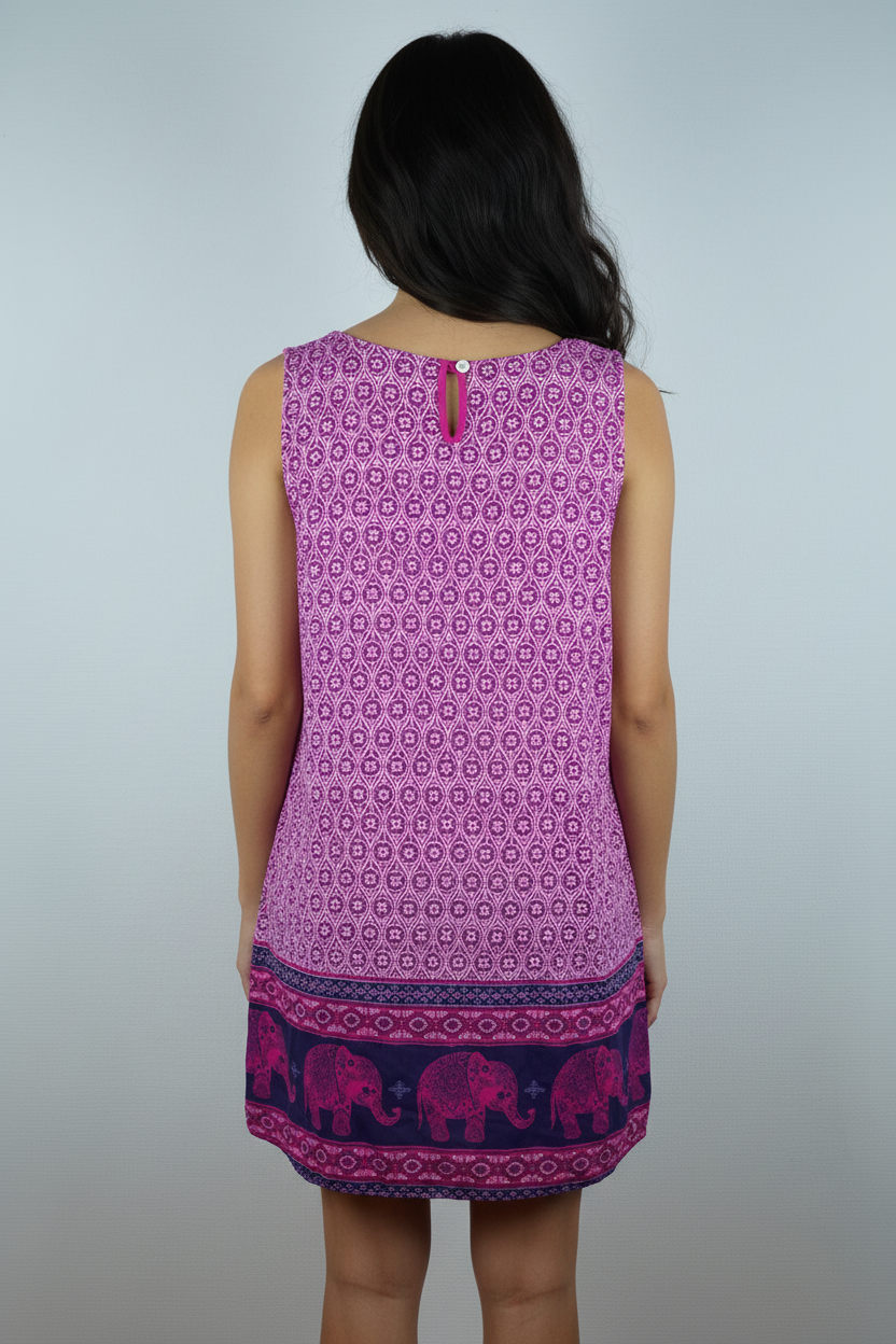 Sommerkleid Maya Pink – KI Rückseite