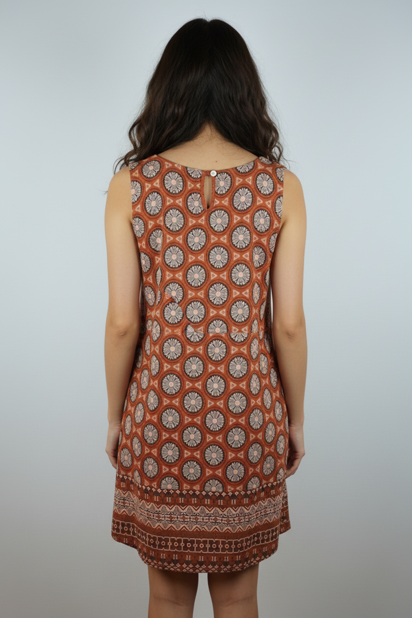 Sommerkleid Nala Terrakotta – KI Rückseite