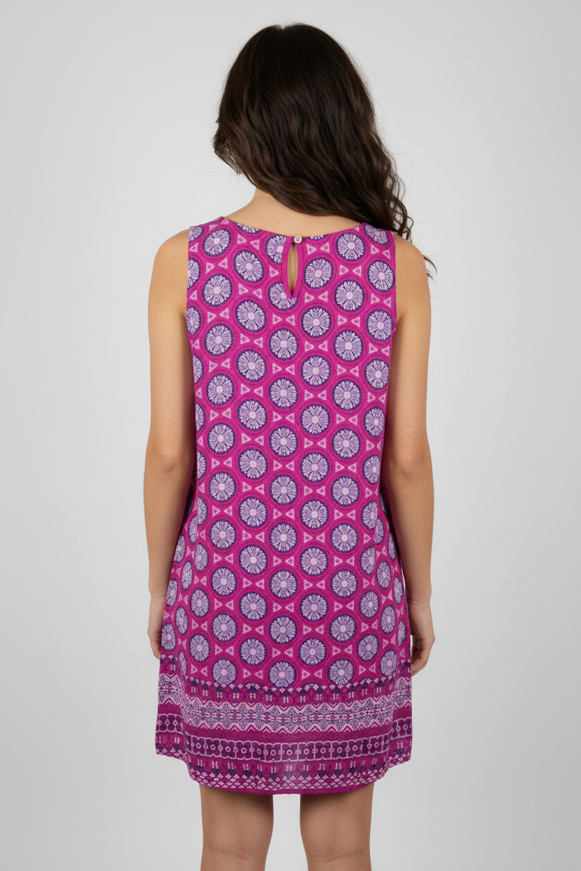 Sommerkleid Nala Pink – KI Rückseite