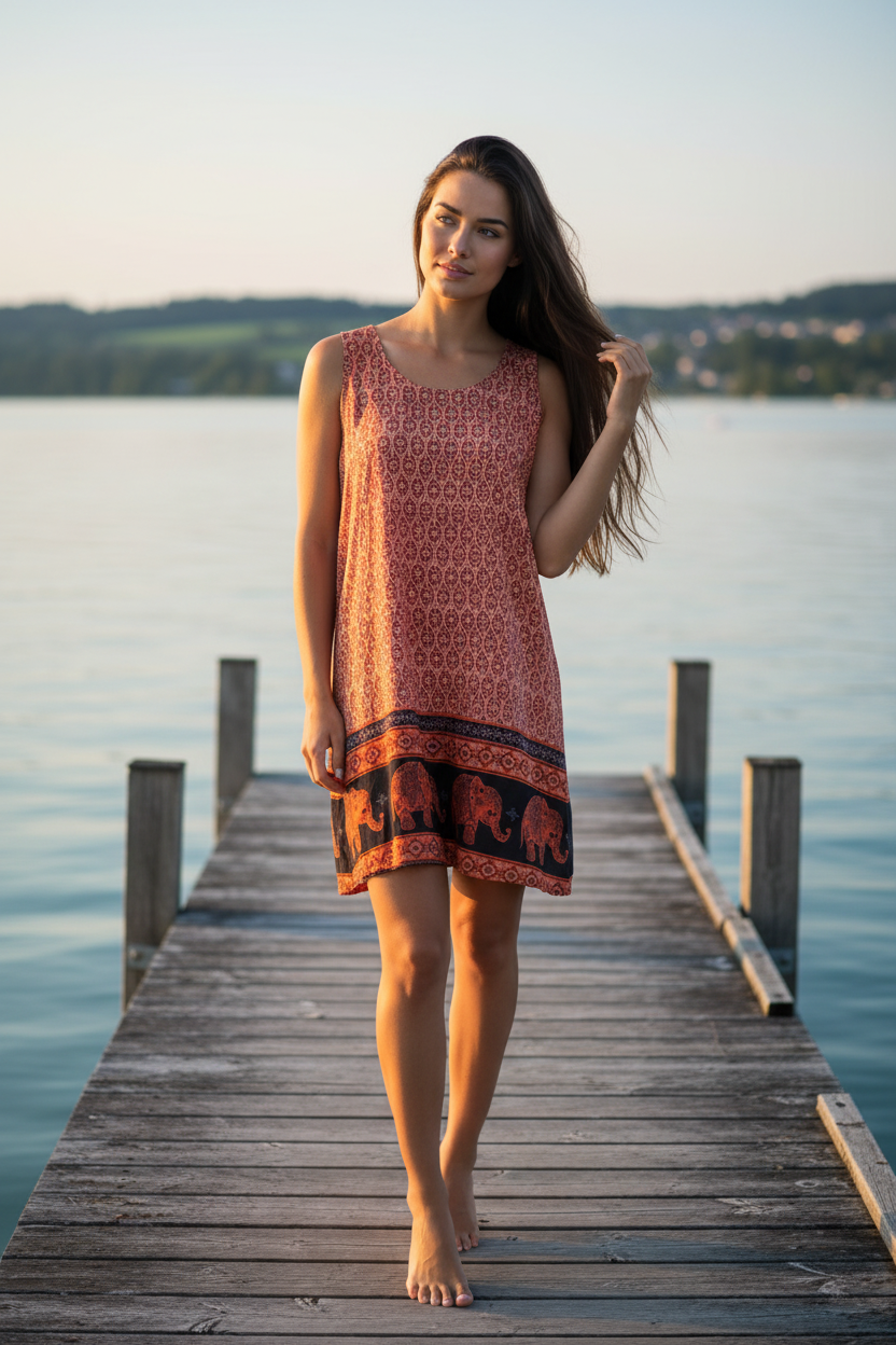 Sommerkleid Maya Terrakotta – Bodensee Lifestyle