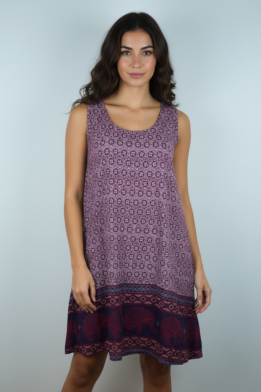 Sommerkleid Nala Lila – KI Vorderseite