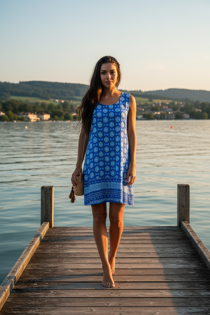 Sommerkleid Nala Blau – Bodensee Lifestyle