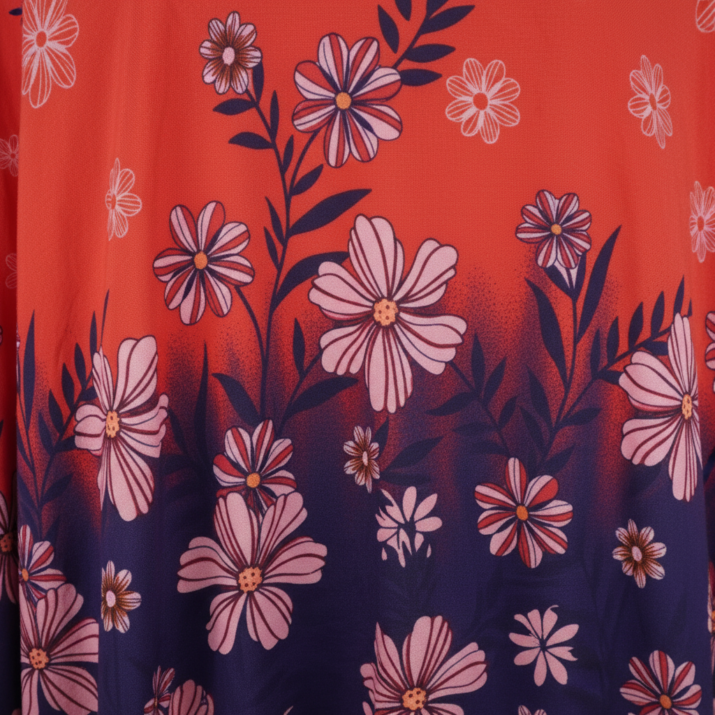 Tunika Raya Rot/Violett – Detailshot