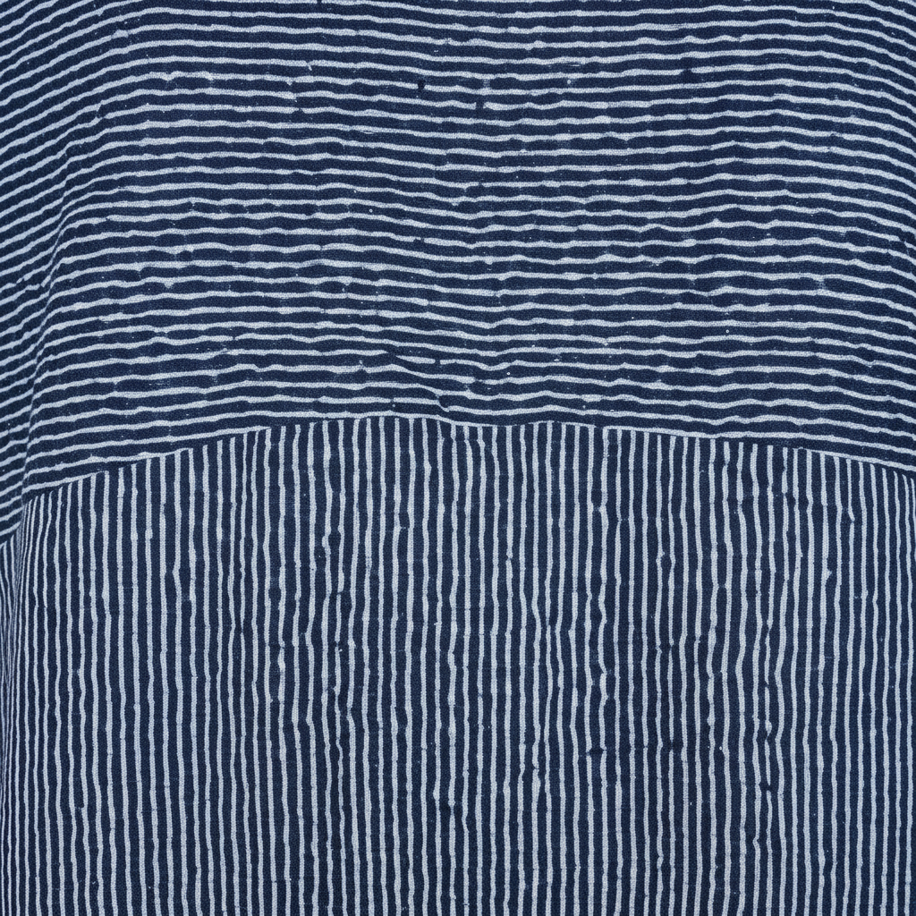 Sommerkleid Streifen Marine Detailshot