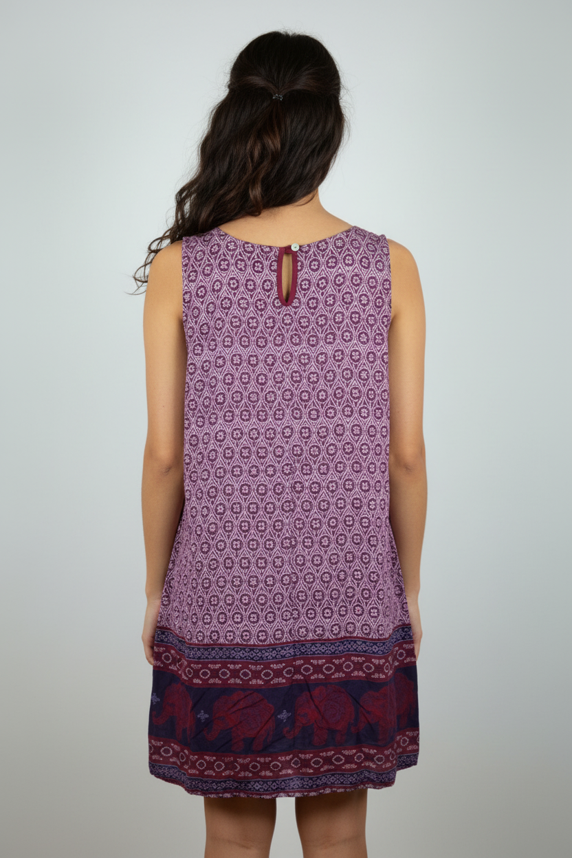 Sommerkleid Nala Lila – KI Rückseite