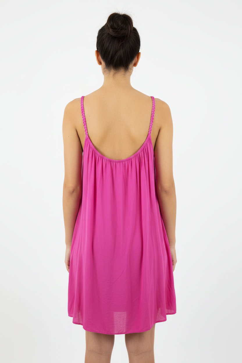 Sommerkleid Malia Pink – Rückseite