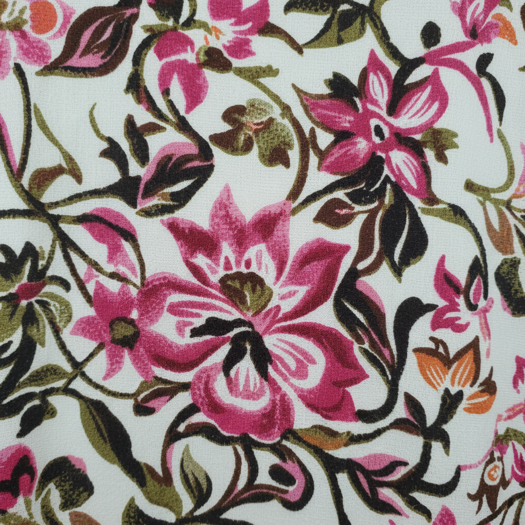 Sommerkleid Blumenprint Pink Detailshot