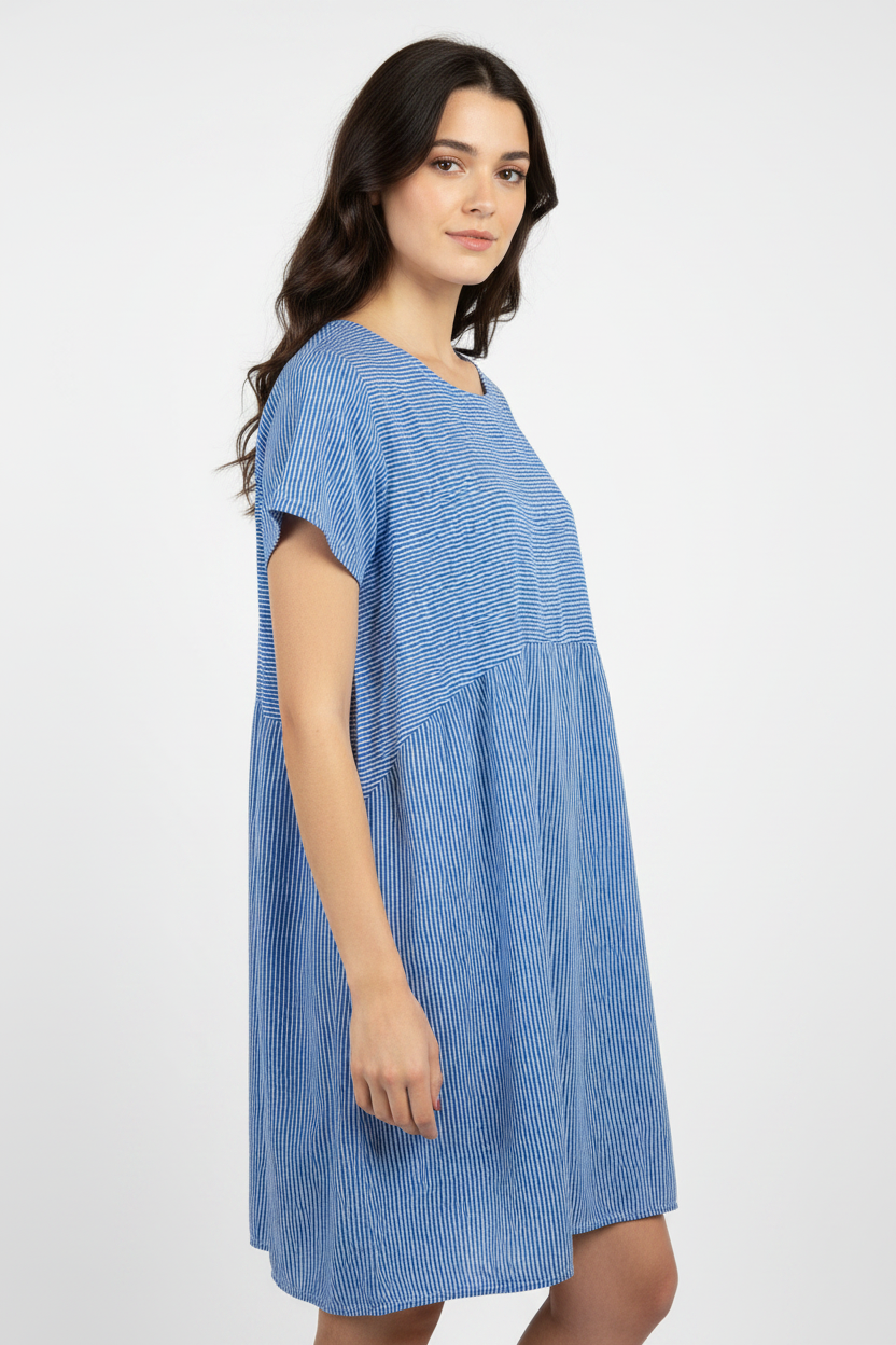 Sommerkleid Streifen Royal Seitenansicht