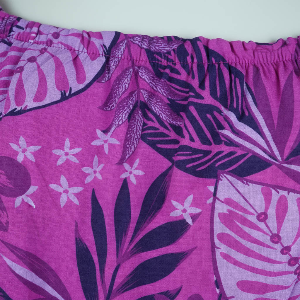 Sommerkleid Tropical Magenta Detailshot KI